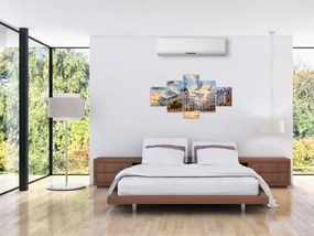 Obraz - Calle Gran Vía, Madryt, Hiszpania (125x70 cm)