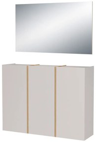 Kremowy zestaw do przedpokoju 138x200x37 cm Libbiano – Germania