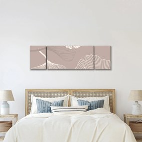 Obraz - Beżowe liście N⁰1 (170x50 cm)