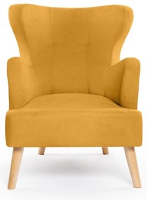 Musztardowy fotel typu uszak Noemye – Bonami Selection