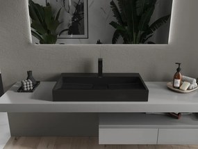 Mexen Ava umywalka nablatowa z konglomeratu 1/O 80 x 46 cm, czarna - 23018071