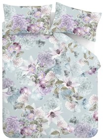 Jasnoniebieska pościel dwuosobowa 230x220 cm Floral Serenity – RHS