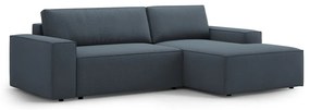 Niebieski rozkładany narożnik (prawostronny) Jodie – Micadoni Home