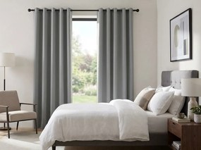 Zasłona OXFORD LIGHT 140x250 cm, jasnoszara Zawieszanie: Taśma z wiązaniami