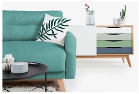 Turkusowa sofa rozkładana Bonami Selection Pop