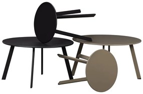 Czarny stolik ogrodowy WOOOD Fer, ø 40 cm
