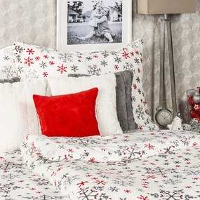 4Home Pościel mikroflanela Snowflakes, 140 x 220 cm, 70 x 90 cm