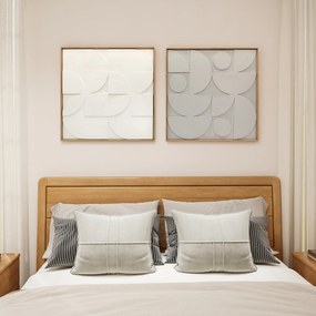 HOMCOM Dekoracja ścienna 3D 2-częściowy zestaw geometryczna dekoracja ścienna nowoczesna do salonu, przedpokoju, 80 x 3,5 x 80 cm, biały | Aosom PL