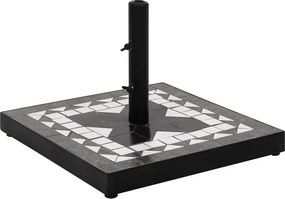 Czarno-biała ceramiczna podstawa do parasola M1-H16