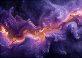 Obraz na szkle - Fioletowa Mgławica (70x50 cm)