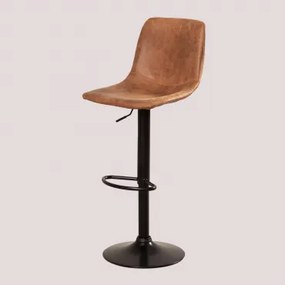 Regulowany Wysoki Stołek Z Ekoskóry Ody Wielbłąd Stary - Sklum