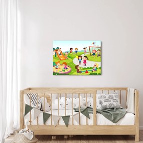 Obraz dziecięcych zabaw w piaskownicy (70x50 cm)
