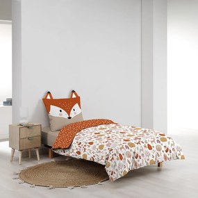 Biało-ruda bawełniana pościel dziecięca jednoosobowa 140x200 cm Roxy – douceur d'intérieur