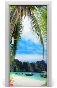 Naklejka fototapeta na drzwi Tropikalna plaża