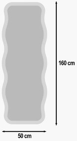 Lustro Aror White 50 x 160 cm