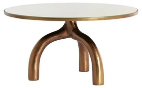 Szklany okrągły stolik w kolorze brązu i beżu ø 76 cm Mello – Light &amp; Living