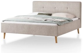 Szarobrązowe tapicerowane łóżko dwuosobowe 180x200 cm Smart – Meise Möbel