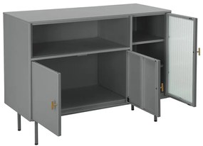 Szara metalowa witryna 104x80 cm Rosalie – Støraa