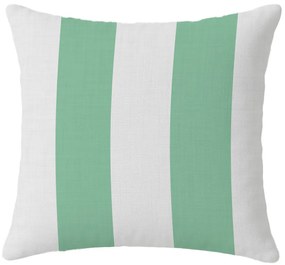 Zestaw 2 sztuk dekoracyjnych poszewek na poduszki STRIPES 45x45 cm, biało-zielona