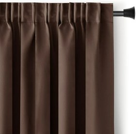 Restilo Zasłona Oxford Pleat ciemnobrązowy, 140 x 245 cm