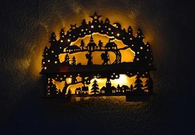 Świąteczna dekoracja – Bożonarodzeniowa sceneria – 10 LED diody