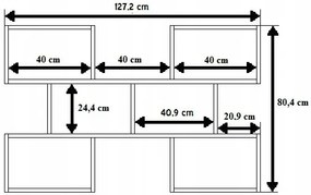 Wisząca półka na kwiaty olcha T7-P33