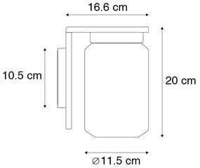 Zewnetrzna Nowoczesna lampa ścienna czarna IP54 - Marshall Nowoczesny Oswietlenie zewnetrzne