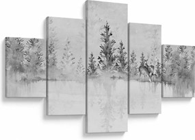 Obraz - Jeleń nad jeziorem (125x70 cm)