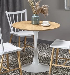 Designerski stół okrągły na jednej nodze Sting