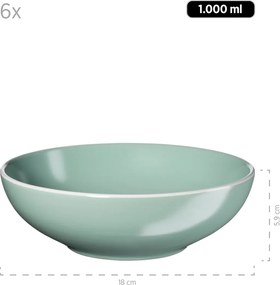 Mäser Zestaw naczyń stołowych 24 szt. ELISSA – zielony połysk