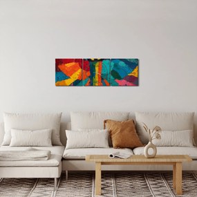 Obraz - Malowany anioł (z zegarem) (90x30 cm)