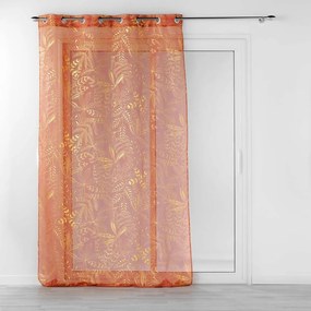 Pomarańczowa firanka z woalu 140x280 cm Belflor – douceur d'intérieur