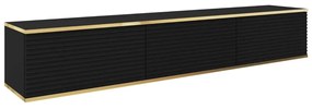 Szafka RTV KARL 3D 175cm wisząca/stojąca czarny mat  PIASKI Meble