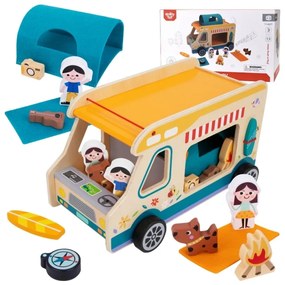 Tooky toy drewniany kamper postacie kemping