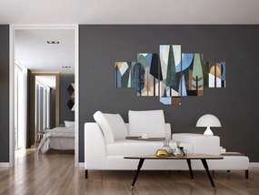 Obraz - Naturalna geometria abstrakcyjna II. (125x70 cm)