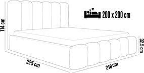 Łóżko Mona V 200 w tkaninie Magic Velvet 2219