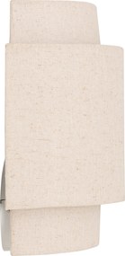 Kinkiet ścienny NAHEL tekstylny klosz w kolorze lnu, wys. 27 cm