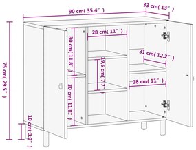 Komoda na nóżkach z rzeźbionym frontem - Ronirox 12X