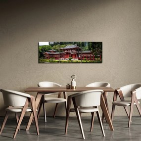 Obraz - Chińska architektura (z zegarem) (90x30 cm)