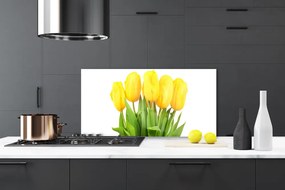 Panel Szklany do Kuchni Tulipany w Porannym Słońcu