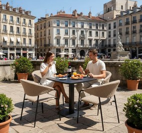 Doppler Picaso MELIA LIKA-TEX® mocca - zestaw ogrodowy/gastronomiczny 4+1