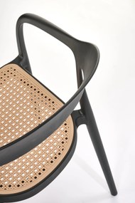 K530 krzesło czarne, nowoczesne, skandynawskie, polipropylen, ergonomiczne