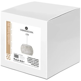Kremowa lampa wisząca z bambusowym kloszem ø 35 cm – Casa Selección