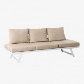 3-osobowa Rozkładana Sofa Ogrodowa Z Aluminium Libanc Kremowa Tapioca - Sklum