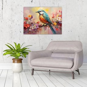 Obraz - Malowanie ptaka (70x50 cm)