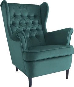 Elegancki pikowany fotel Harry Velvet Signal