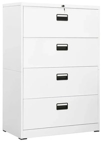 Biała zamykana szafka biurowa z szufladami C2-B27