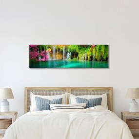Obraz - Wodospad, Jeziora Plitwickie, Chorwacja (170x50 cm)