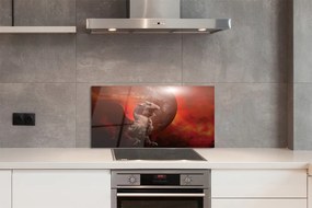 Szklany Panel Ognisty Smok