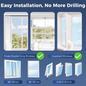 HOMCOM Klimatyzator przenośny 12 000 BTU, funkcje chłodzenia, osuszania, wentylatora, tryb nocny, sterowanie głosowe WiFi | Aosom PL